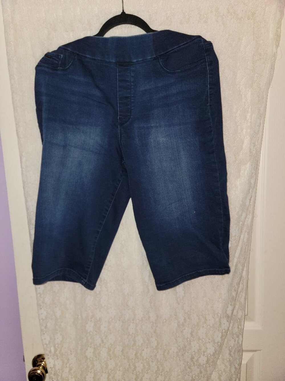 Dark Blue Bermuda Jean Shorts
